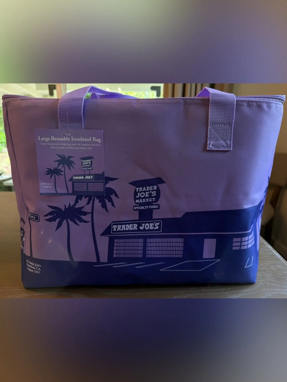 Trader Joe's Purple Insulated Market Tote
